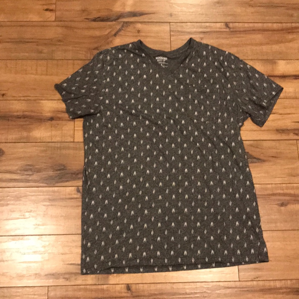 Massimo Grey V-neck with detail. L. EUC